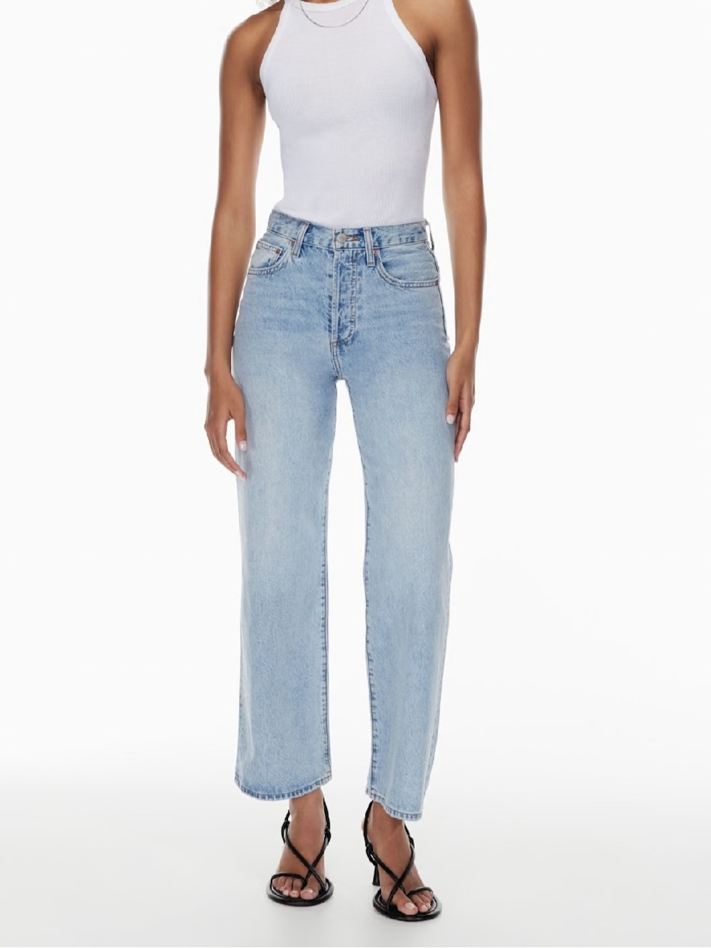 Denim Forum The Farrah High Rise Wide Leg Jean Button Fly Size 30